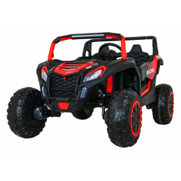 ATV Závodná bugina pre 2 deti Červená + pohon 4x4 + diaľkové ovládanie + pomalý štart + MP3 LED
