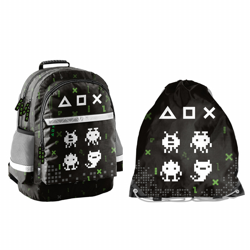 Paso Školský set trojkomorový batoh + vak na chrbát Game
