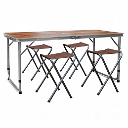 Aga Kempingový skladací set Hnedý 6DAZ684 - II. AKOSŤ