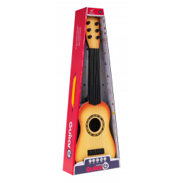 Klasická gitara pre deti 3+ Svetlohnedý nástroj + 6 kovových strún