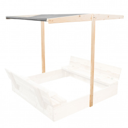 Aga Strieška na detské pieskovisko 120x120 cm Sivá