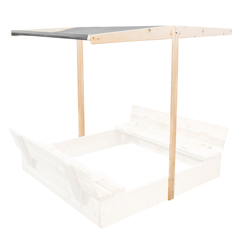 Aga Strieška na detské pieskovisko 120x120 cm Sivá