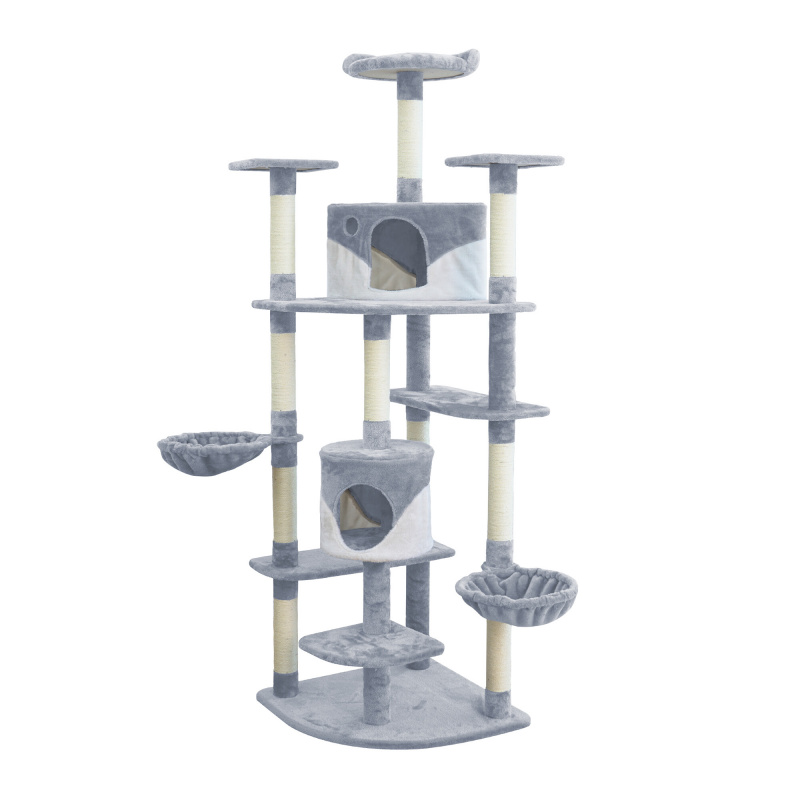 Aga Škrabadlo pre mačky 200 cm Sivobiela