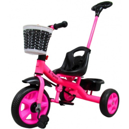 Trojkolka T8 ružová s rukoväťou Kolesá EVA Odrážadlo
