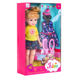 Veľká stylingová bábika pre deti 3+ blond + 2 oblečky + hrebeň + zrkadielko