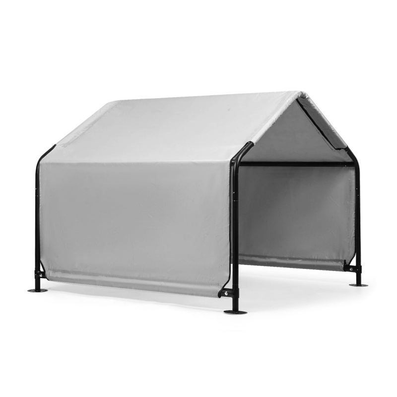 Aga Prístrešok pre domáce zvieratá 118x120x97 cm Sivý