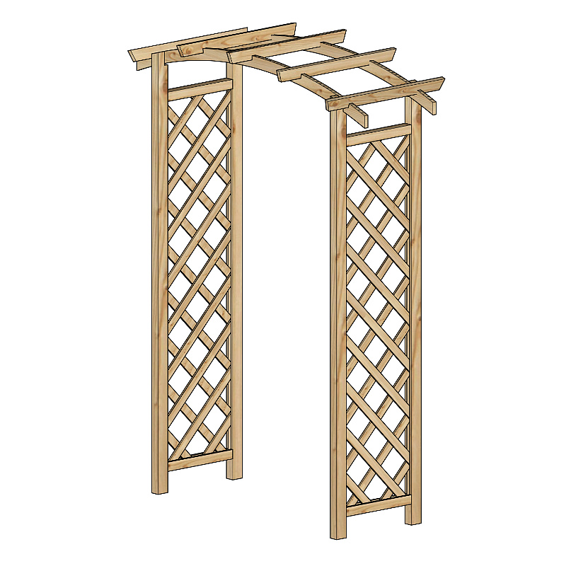 Aga Záhradná pergola s oblúkom 221,5x52x130 cm - II. AKOSŤ
