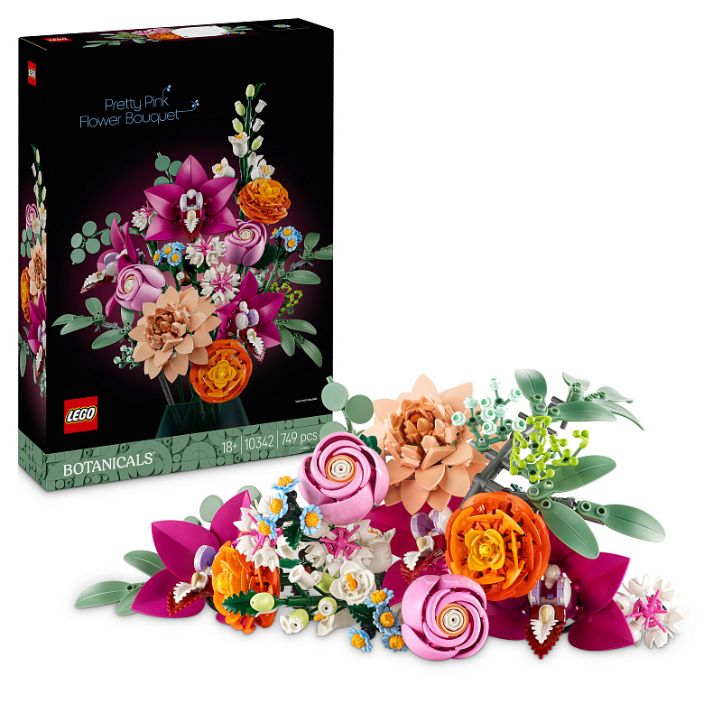 LEGO® Botanicals 10342 Krásna kytica rúžových kvetov