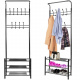 Vešiak na oblečenie s tromi policami na topánky čierny ISO 15744