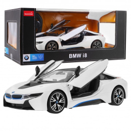 BMW i8 white RASTAR 1:14 model auta na diaľkové ovládanie + 2,4 GHz diaľkové ovládanie