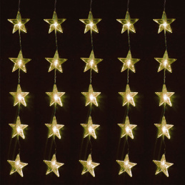 Linder Exclusiv Vianočný svetelný záves Hviezdy 80 LED Teplá biela