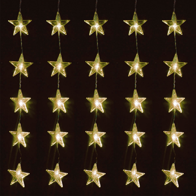 Linder Exclusiv Vianočný svetelný záves Hviezdy 80 LED Teplá biela