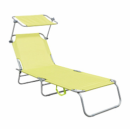 Linder Exclusiv Záhradné ležadlo so strieškou Zelené 6DAZ661 - II. AKOSŤ