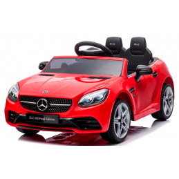 Mercedes SLC 300 červený Penové kolesá Eva, mäkká sedačka Licencia Lítium-iónová batéria