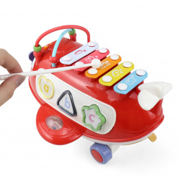 Aga4Kids Interaktívne lietadlo s xylofónom Červené