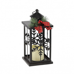 Aga Kovová LED vianočná lucerna Čierna Aga Kovová LED vianočná lucerna Čierna