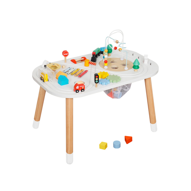 Aga4Kids Detský montessori stôl s aktivitami a vláčikodráhou 2DZ249 - 2.KVALITA