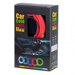 LED ambientné osvetlenie do auta / auto USB / 12V páska 3m červená