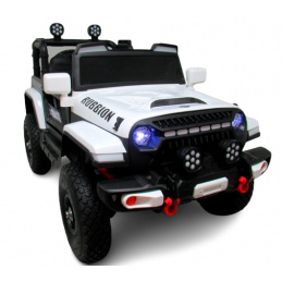 Veľký Jeep X7 4x4 biely, Mäkké sedadlo pohon na 4 kolesá Hojdací Penové kolesá s ložiskami