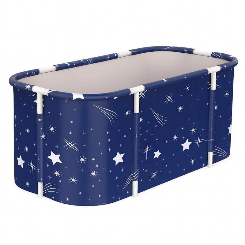 Aga Skladacia prenosná vaňa 120x60x60 cm Tmavomodrá