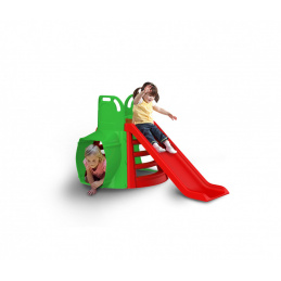 Doloni Šmýkačka s tunelom 130 cm Zeleno-červená