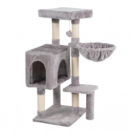 Aga Škrabadlo pre mačky 36x45x90 cm Sivé