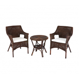 Aga Ratanová zostava LARUS Tmavo hnedá/Biela