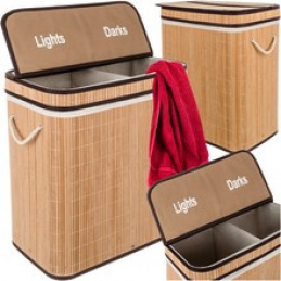 Bambusový kôš na prádlo - dvojkomorový Ruhhy 24269