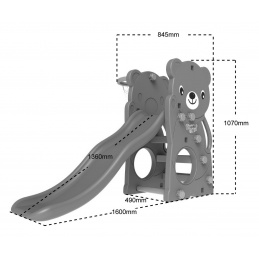 Slide Swing Basketball 3v1 Medvedík Biely