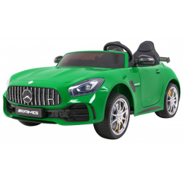 Mercedes-Benz GT R pre deti Lakovaný zelený + 4x4 + Ventilačný otvor + Diaľkové ovládanie + EVA + MP3 LED