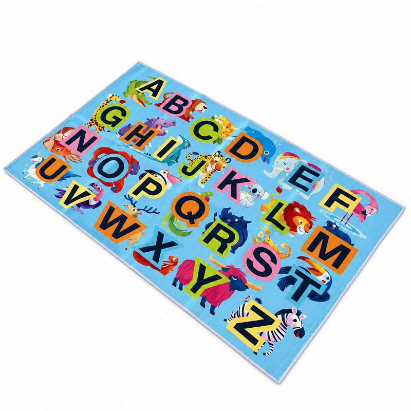 Aga4Kids Detský koberec s abecedou a zvieratkami 100×50 cm