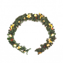 Aga Vianočná girlanda 180 cm Zlatá