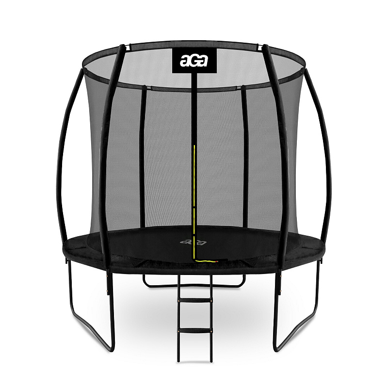 Aga SPORT EXCLUSIVE Trampolína 250 cm Čierna + ochranná sieť + rebrík