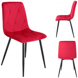 Stolička PIADO čalúnená zamatovým amarantom