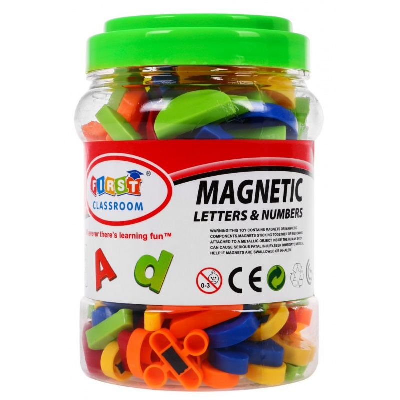 Sada farebných magnetov pre deti 3+ Vzdelávacia hračka + Čísla Písmená Číslice Čiary 128 el.