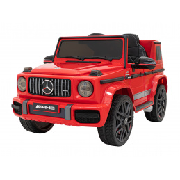 Mercedes AMG G63 pre deti Červený + diaľkové ovládanie + MP3 LED + pomalý štart + EVA + pásy
