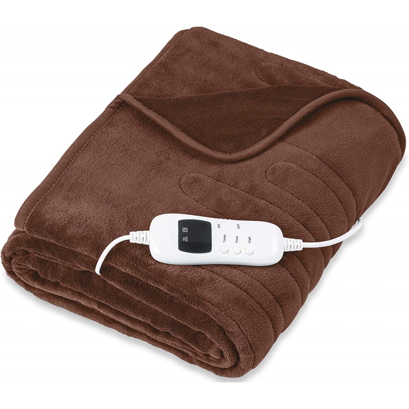Tresko Elektrická vyhrievaná deka 160x120cm Hnedá