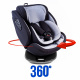 Aga Autosedačka i-Size 360° 0-36 kg Čierna/Svetlo šedá