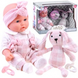 Bábika s plyšovým zajacom ZA3828