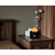 Aga Aroma difuzér s LED projekciou ohňa Čierny