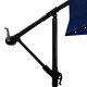 Aga Záhradný slnečník 300 cm Tmavomodrý s LED osvetlením