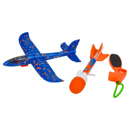 Sada Modré Lietadlo 2v1 s Vystreľovačom