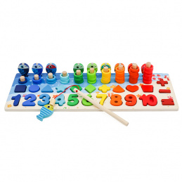 Aga4Kids Drevená vzdelávacia stavebnica s číslami