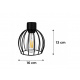 Závesné stropné svietidlo LED drevený trám 2xE27 Luster Wire ball