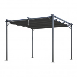 Aga Záhradný altán 3x3 m Sivý