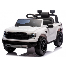 FORD RANGER Raptor BIELY Auto na akumulátor EVA Koža pilot AKUMULÁTOR LION