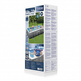 Power Steel 404x201x100 Imitácia ratanu 13x6FT BESTWAY 6in1 Rack Pool + čerpadlo + rebrík