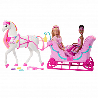 Barbie Luskáčik sane s koňom JNH63