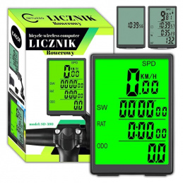 K455F LICZNIK ROWERWY BEZPRZEWODOWY LCD   PRO