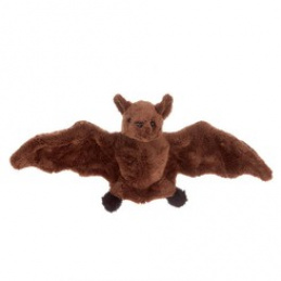 Maskot plyšový netopier hnedý 30cm 13964